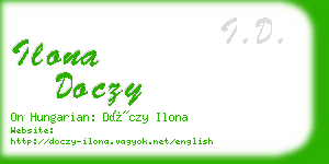 ilona doczy business card